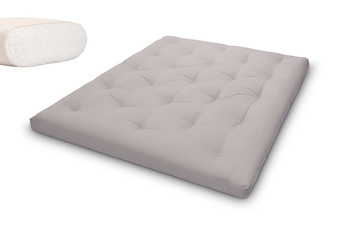 Matras 160x200 naturel - Futon Pascall Slim Natural Grijs