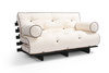 Slaapbank 120x200 - Slim Comfort Kedro Black - Pascall Futon Ecru