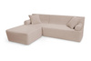 Hoekbank met slaapfunctie Flexio - Pascall - ribfluweel beige
