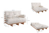 Slaapbank 120x200 - Slim Exclusive Classic - Pascall Futon Grijs