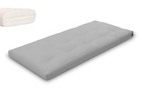 Matras 90x200 natuur met latex - Futon Pascall Slim Latex Dove Ash