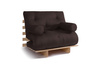 Opvouwbare bank 90x200 - Slim Comfort Classic - Pascall Futon Bruin