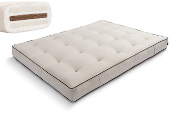 Matras 160x200 natuur met kokos en 2x latex - Futon Pascall Comfort Relax Kedro Linnen