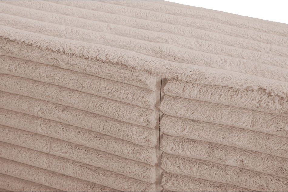 Hoekbank met slaapfunctie Flexio - Pascall - ribfluweel beige