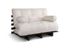 Slaapbank 120x200 - Slim Basic Black - Pascall Futon Ecru