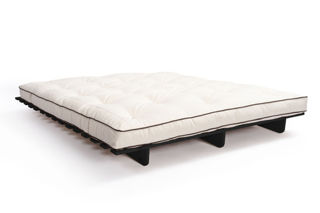 Slaapbank 180x200 - Slim Basic Kedro Black - Pascall Futon Ecru