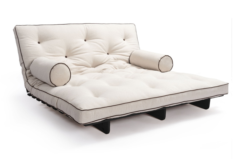 Opvouwbare bank 160x200 - Slim Exclusive Kedro Black - Pascall Futon Linnen