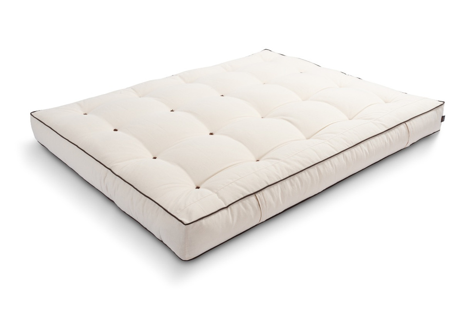 Matras 180x200 natuur met wol, kokos en 2x latex - Futon Pascall Comfort Wool Kedro Ecru