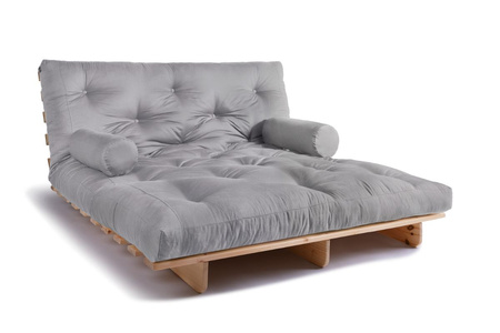 Opvouwbare bank 160x200 - Slim Exclusive Classic - Pascall Futon Dove Ash