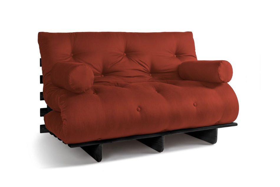 Slaapbank 140x200 - Slim Basic Black - Pascall Futon Metselwerk