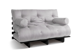 Opvouwbare bank 140x200 - Slim Exclusive Black - Pascall Futon Dove Ash
