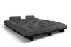 Slaapbank 180x200 - Slim Basic Black - Pascall Futon Grijs