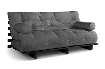 Slaapbank 180x200 - Slim Exclusive Black - Pascall Futon Grijs