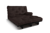Slaapbank 120x200 - Slim Basic Black - Pascall Futon Bruin