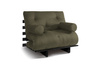 Opvouwbare bank 90x200 - Slim Basic Black - Pascall Futon Khaki