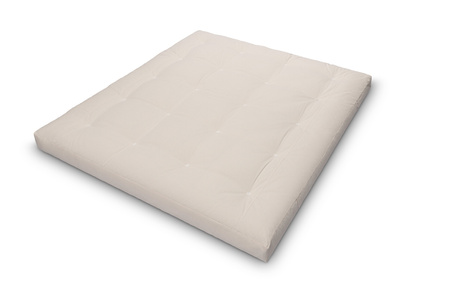 Matras 180x200 natuur met wol, latex en 2x kokos - Futon Pascall Comfort Wool Hard Ecru