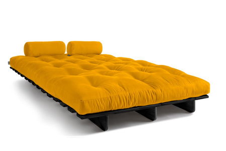 Slaapbank 140x200 - Slim Basic Black - Pascall Futon Honing