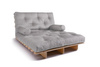 Opvouwbare bank 120x200 - Slim Exclusive Classic - Pascall Futon Dove Ash