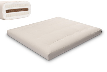 Matras 180x200 natuur met kokos en 2x latex - Futon Pascall Comfort Relax Ecru