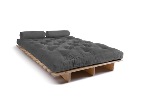 Slaapbank 120x200 - Slim Basic Classic - Pascall Futon Grijs