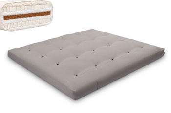 Matras 180x200 natuur met wol, kokos en 2x latex - Futon Pascall Comfort Wool Grijs