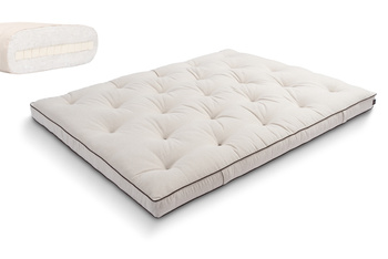 Matras 180x200 natuur met latex - Futon Pascall Slim Latex Kedro Linnen