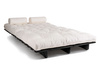 Slaapbank 140x200 - Slim Exclusive Black - Pascall Futon Ecru