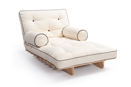 Opvouwbare bank 90x200 - Slim Basic Kedro Classic - Pascall Futon Ecru
