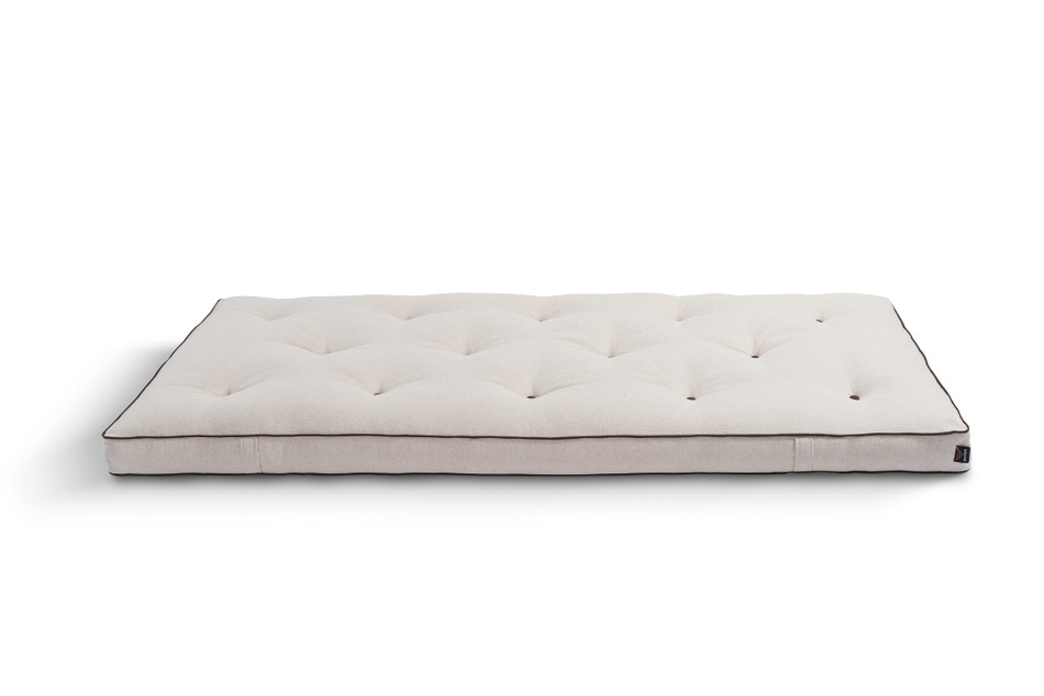 Matras 90x200 natuur met latex - Futon Pascall Slim Duo Latex Kedro Linnen