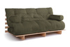 Slaapbank 180x200 - Slim Exclusive Classic - Pascall Futon Khaki