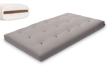 Futon Pascall Medium Coco - Matras 120x200 Grijs - naturel met kokosnoot