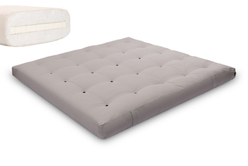 Futon Pascall Medium Latex - Matras 200x200 Grijs - natuurlijk met latex