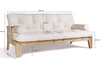 Slaapbank 200 cm - Sakura - Pascall Futon Grijs