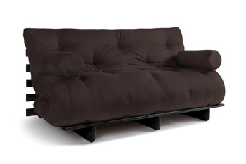 Opvouwbare bank 160x200 - Slim Basic Black - Pascall Futon Bruin