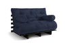 Slaapbank 120x200 - Slim Comfort Black - Pascall Futon Marineblauw