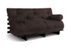 Opvouwbare bank 160x200 - Slim Exclusive Black - Pascall Futon Bruin
