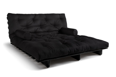 Slaapbank 180x200 - Slim Comfort Black - Pascall Futon Zwart