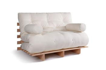 Slaapbank 120x200 - Slim Basic Classic - Pascall Futon Ecru