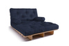 Slaapbank 120x200 - Slim Basic Classic - Pascall Futon Marineblauw