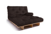 Slaapbank 120x200 - Slim Comfort Classic - Pascall Futon Bruin