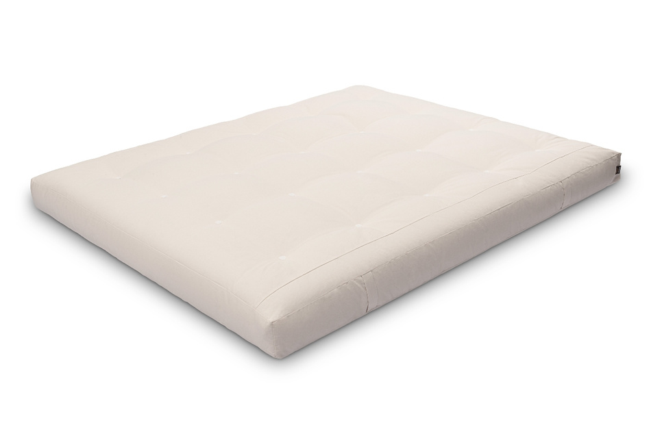 Matras 160x200 natuur met wol, kokos en 2x latex - Futon Pascall Comfort Wool Ecru