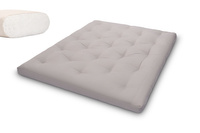 Matras 160x200 naturel - Futon Pascall Slim Natural Grijs