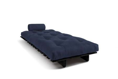 Opvouwbare bank 90x200 - Slim Comfort Black - Pascall Futon Marineblauw