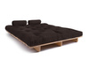 Opvouwbare bank 160x200 - Slim Exclusive Classic - Pascall Futon Bruin