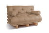 Slaapbank 140x200 - Slim Exclusive Classic - Pascall Futon Beige
