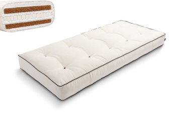 Matras 90x200 natuur met latex en 2x kokos - Futon Pascall Comfort Relax Hard Kedro Ecru
