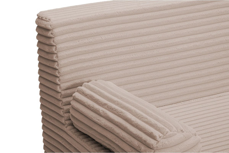 Hoekbank met slaapfunctie Flexio - Pascall - ribfluweel beige
