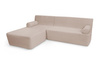 Hoekbank met slaapfunctie Flexio - Pascall - ribfluweel beige