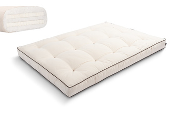 Matras 120x200 natuur met latex - Futon Pascall Medium Duo Latex Kedro Ecru