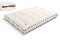 Matras 200x200 natuur met kokos - Futon Pascall Medium Coco Kedro Ecru